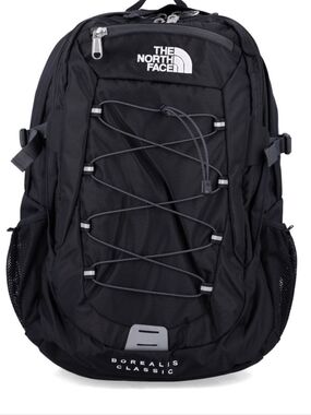 The North Face Black Borealis Classic Backpack with External Bungee